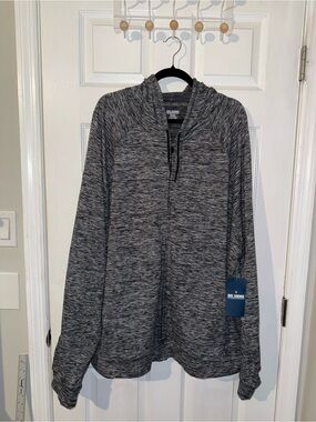 Reel Legends Men’s Zip Hoodie Grey Long Sleeve XXXL Warm Pockets Fishing NWT
